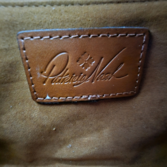 Patricia Nash Map Print Brown Leather Top Handle Crossbody Bag - Picture 10 of 10